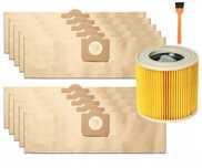 10x worek do odkurzacza papierowy karcher wd3, wd3.200 mv 3 se 4001 se