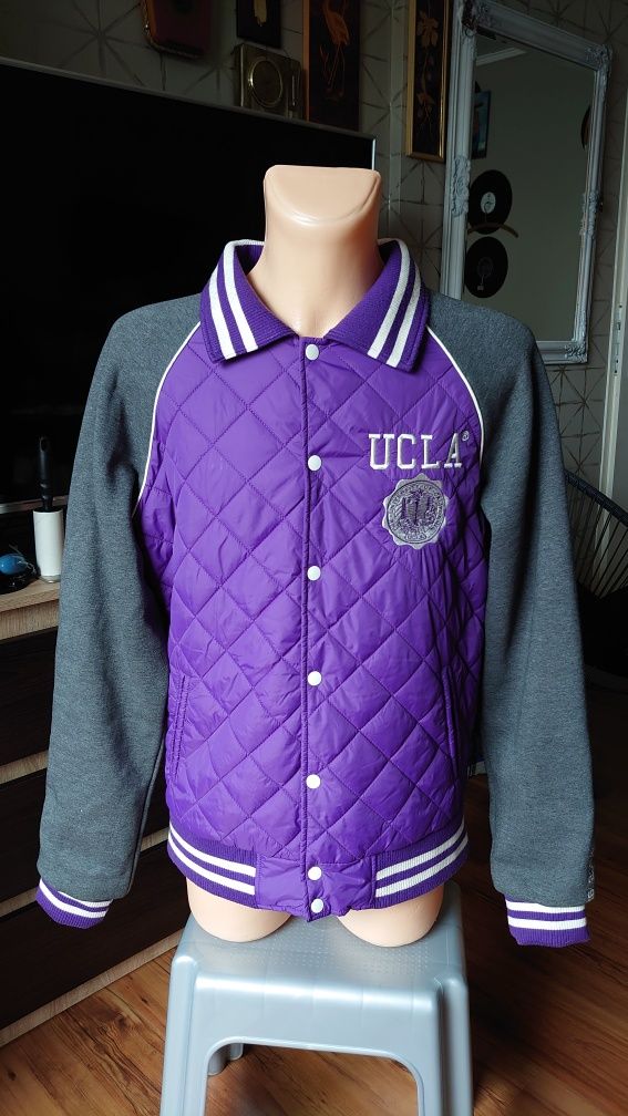 Kurtka bejsbolówka bluza męska Heritage UCLA L fioletowa szara