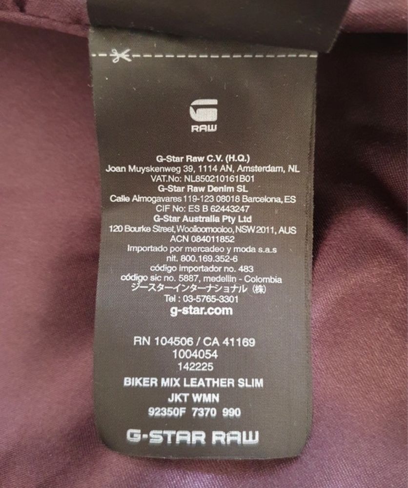 G-Star RAW kurtka skórzana