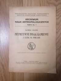 Prymitywny posąg kamienny z Łuzek Podlasie 1922 rok antropologia