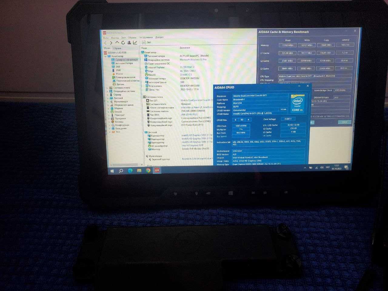захищений планшет- ноут Dell Latitude 12" Rugged (2in1)