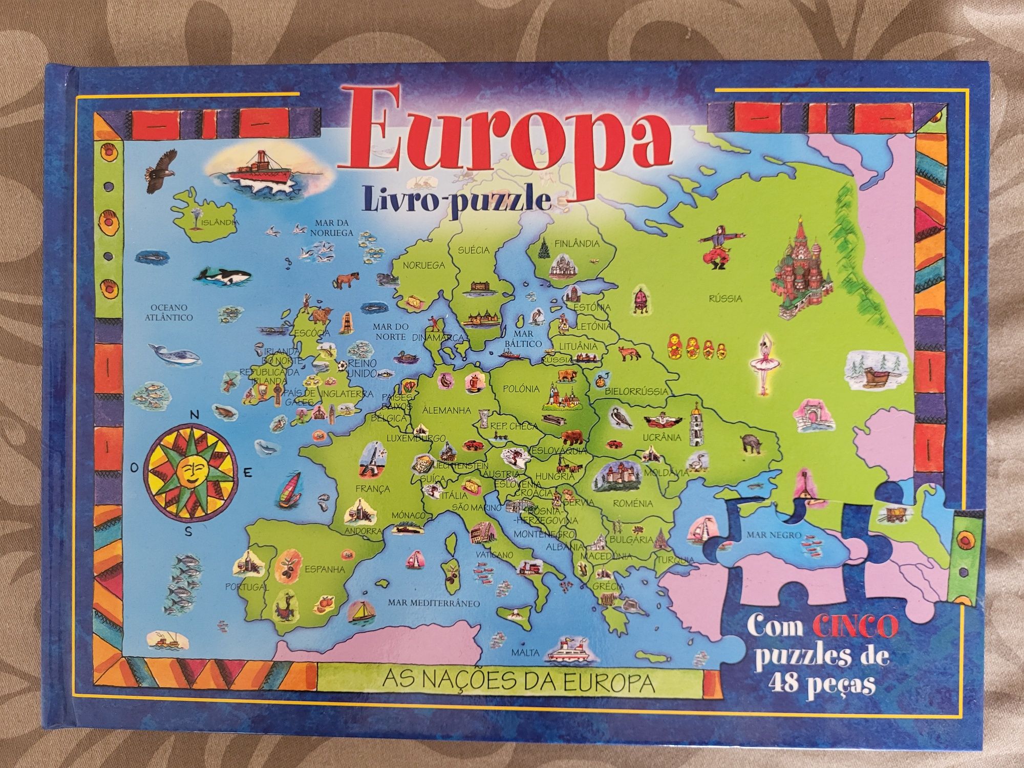 Livro Puzzle da Europa