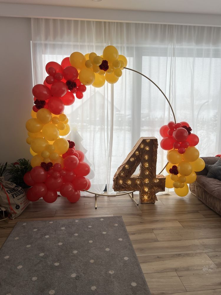 Dekoracje balonowe chrzest roczek baby shower panieński komunia
