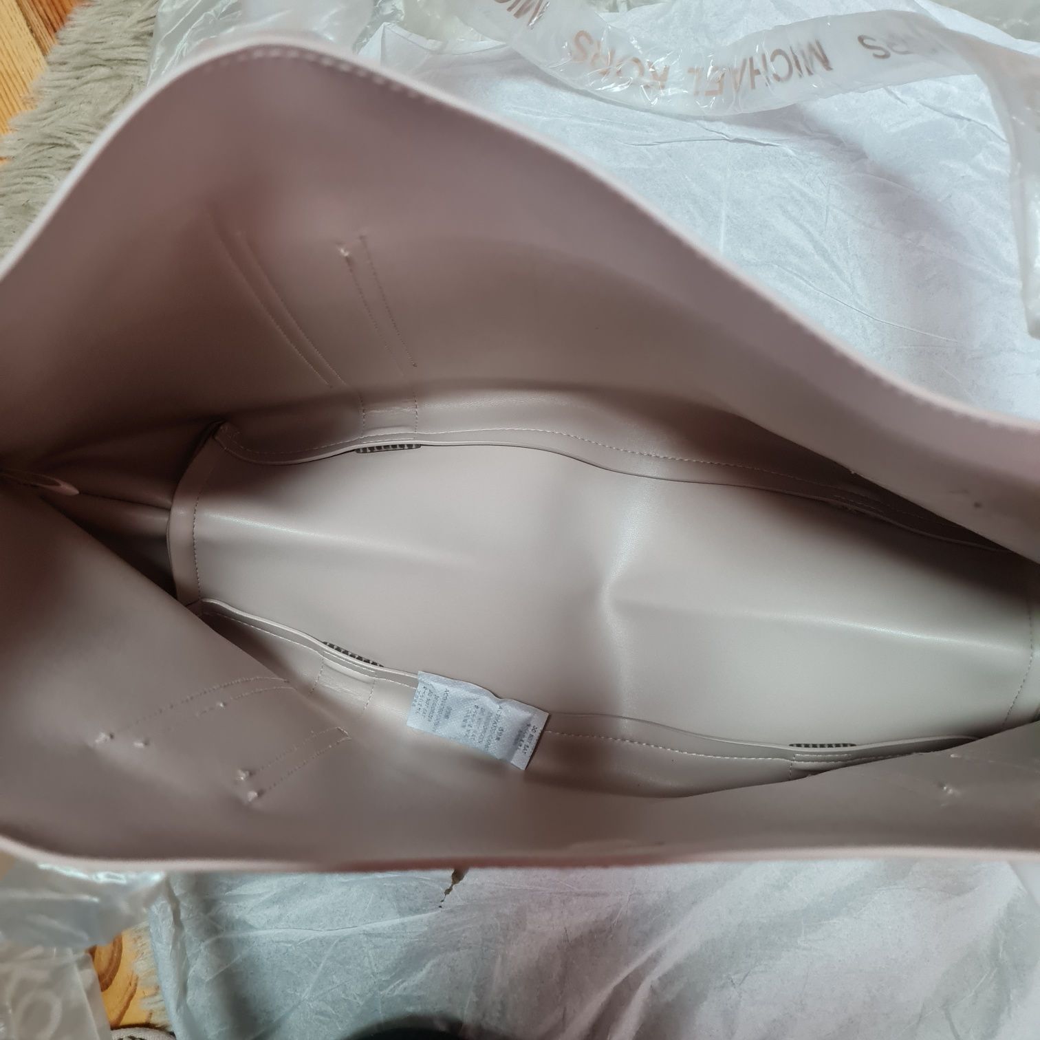 Michael Kors torba torebka szoperka shopper pudrowy róż nowa duża 48x2