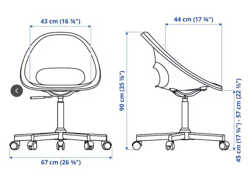 Cadeira giratória IKEA como nova