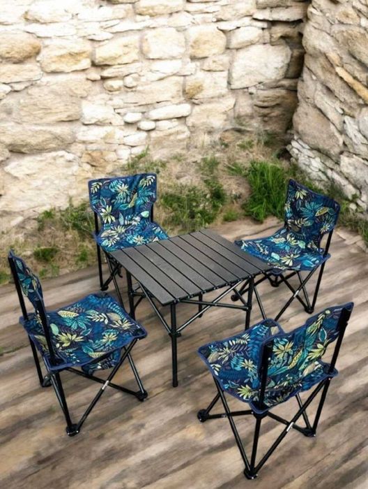Набір для виїзду на природу складний стіл зі стільцями туристичні