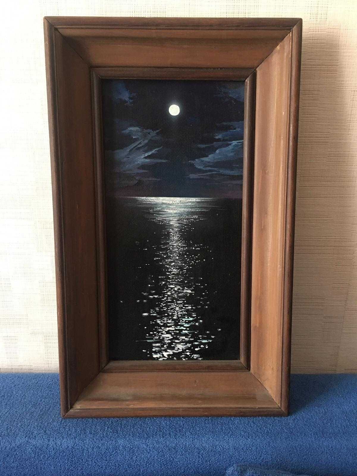 Картина "Лунная ночь"  37х64 см