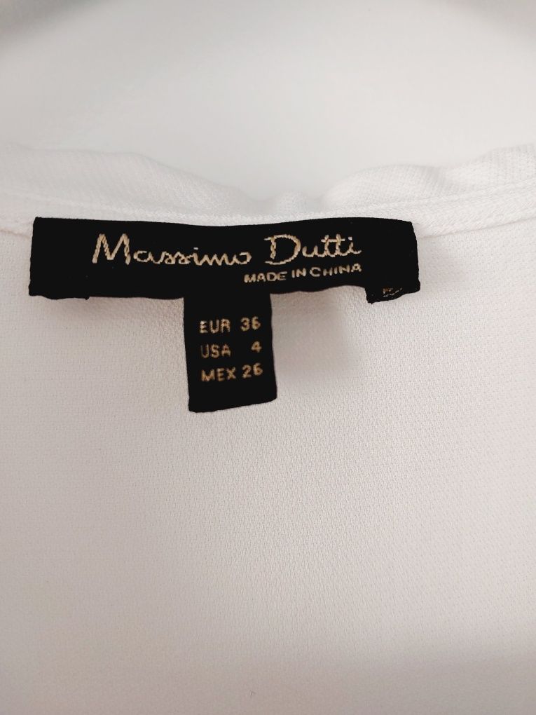 Koszula bluzka Massimo dutti elegancka ozdobne rękawy