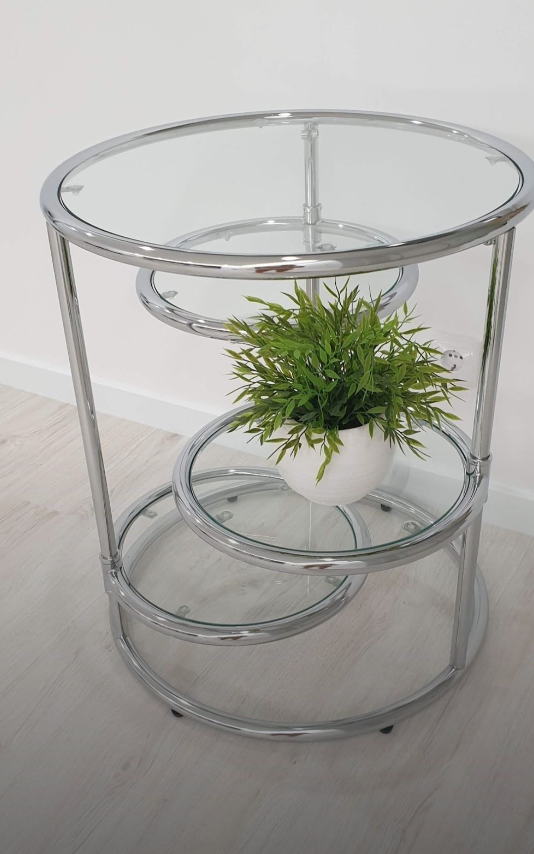 Mesa inox e vidro...