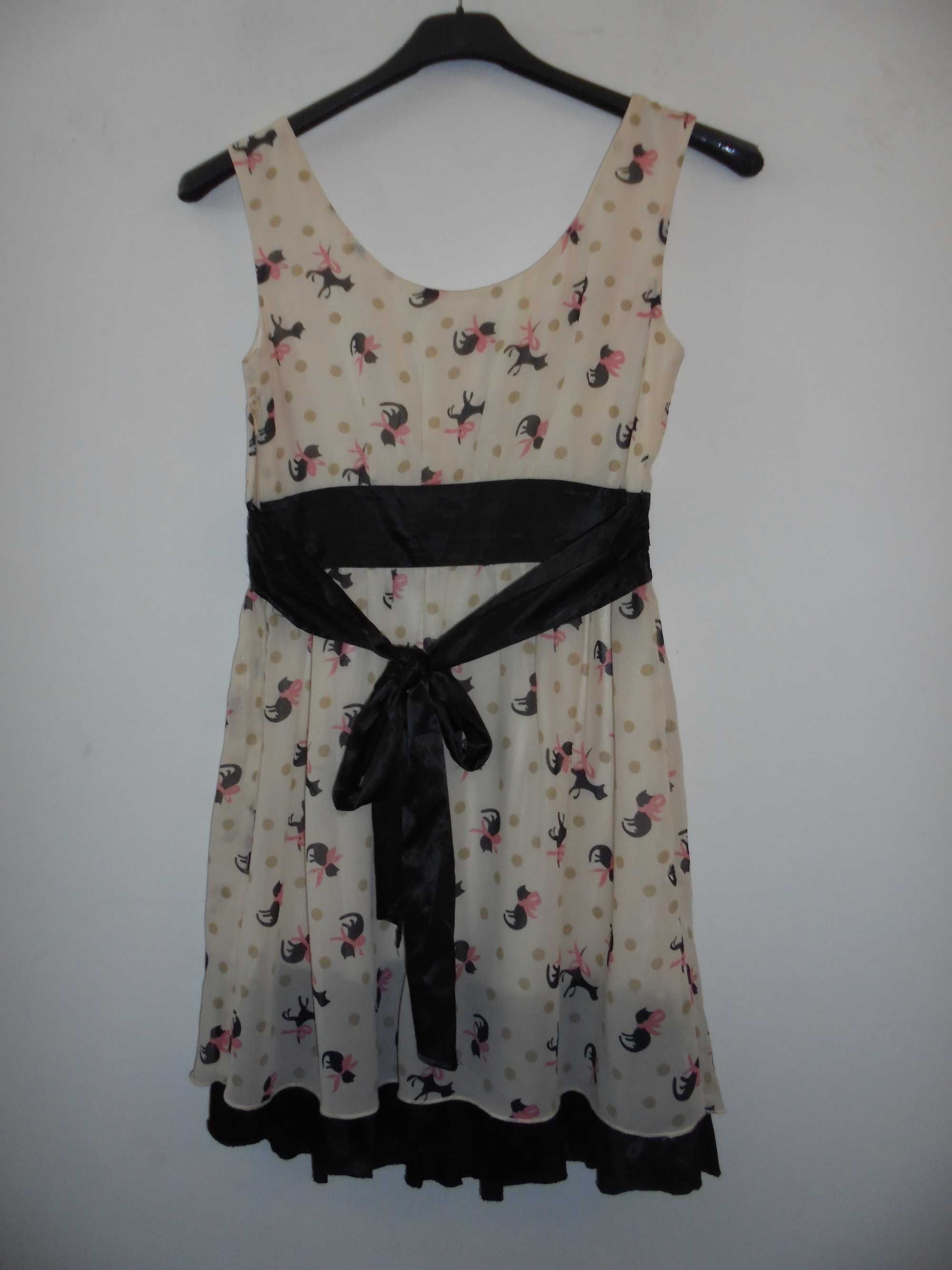 vestido de mulher aos gatinhos