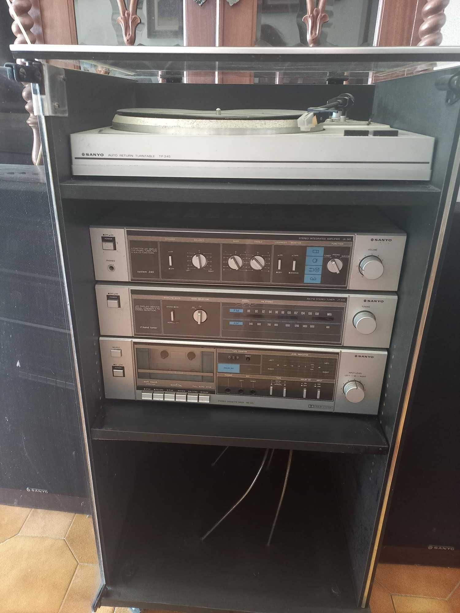 Sistema Hi-Fi Vintage Sanyo Completo