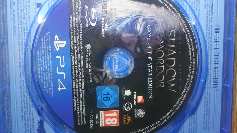 Shadow of Mordor cień mordoru edycja ostateczna ps4 playstation 4 god