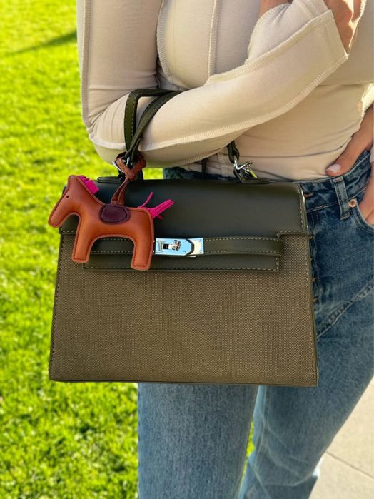 Сумка екошкіра чорний,хакі