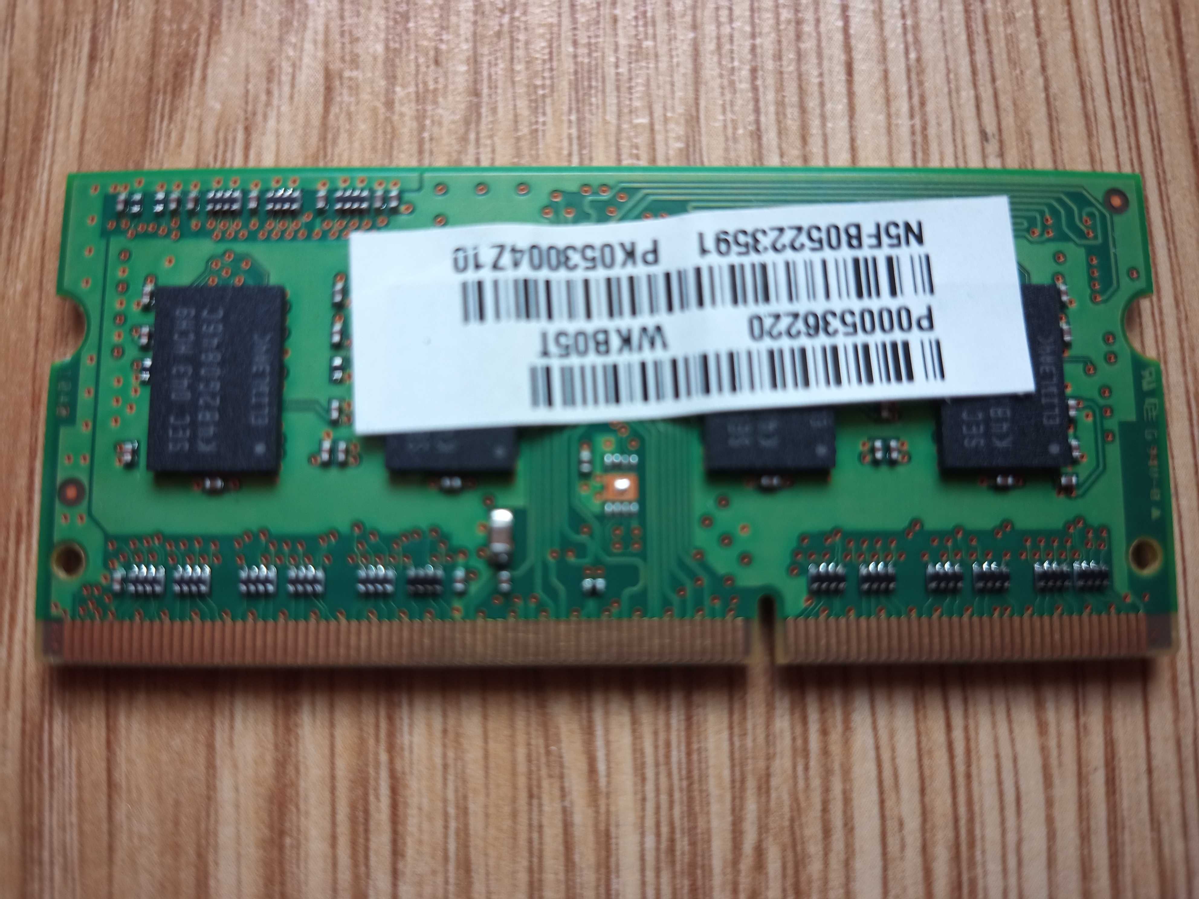 Pamięć RAM SAMSUNG DDR3 PC3-10600S M471B5773CHS-CH9 2GB do laptopa