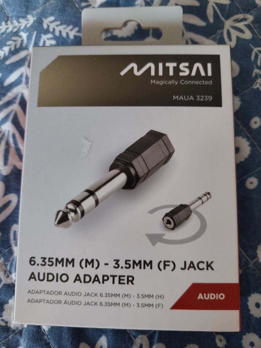 Adaptador áudio mitsai 6.35m - 3.5f