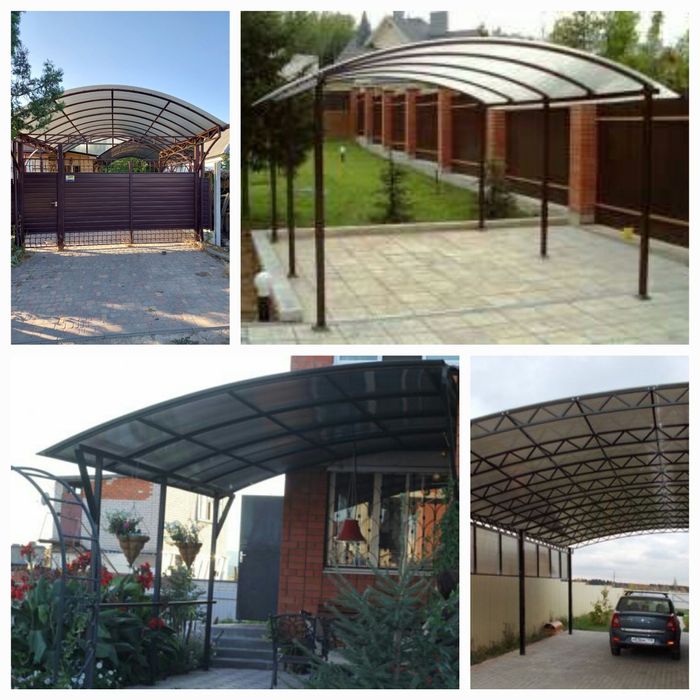 Навес. Навес из поликарбоната, профнастила.Для участка,сада и т.д.