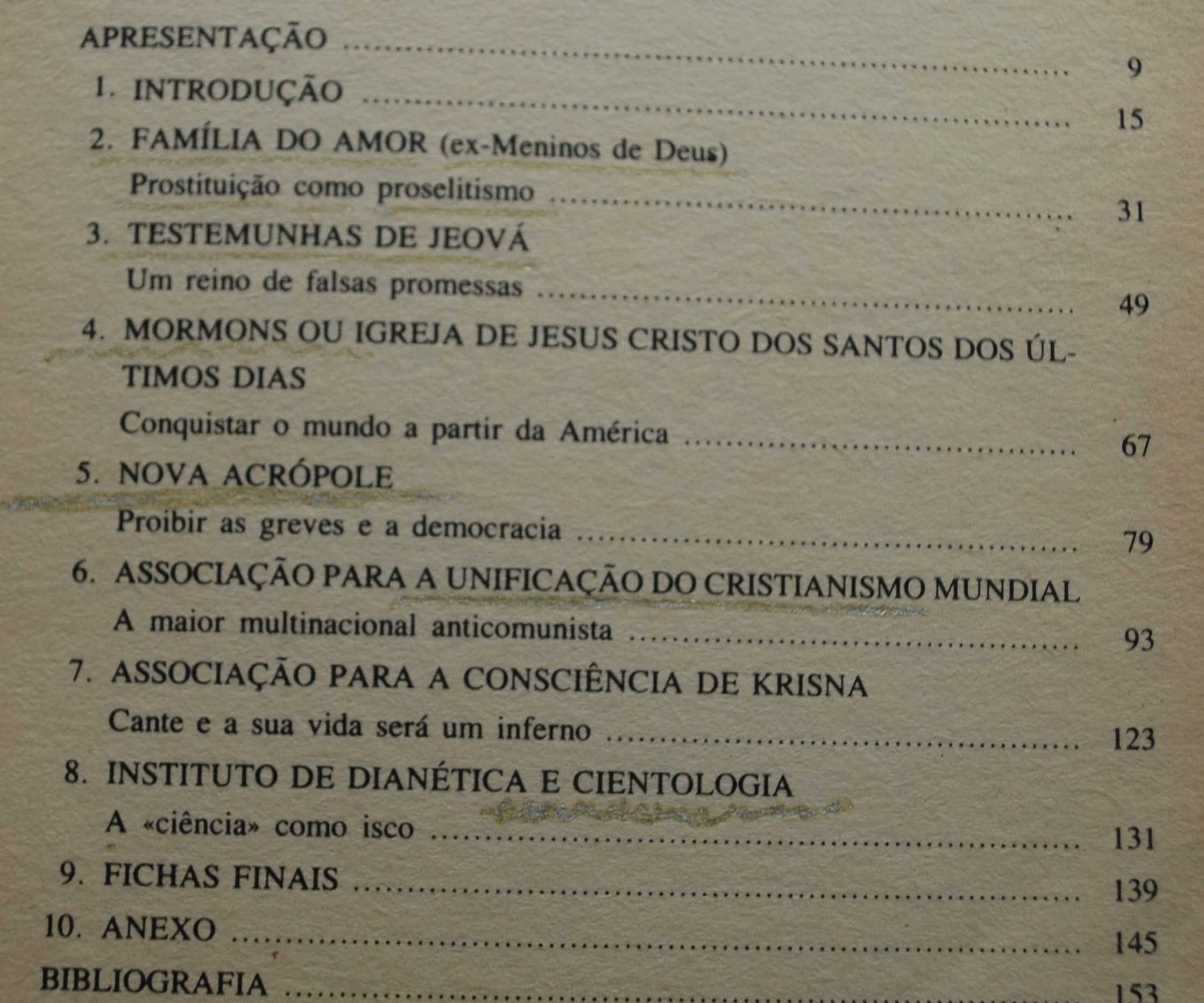 Parasitas de Deus (As Novas Seitas) de Fernando Semedo  1ª Edição 1988