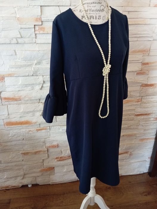 Granatowa sukienka Blu Orchid Włochy r. M.   W.B.M.