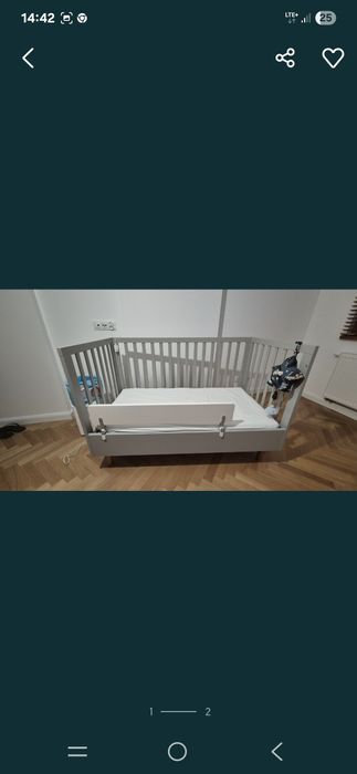 Łóżeczko vox lounge, modułowe, z porzadnym materacem