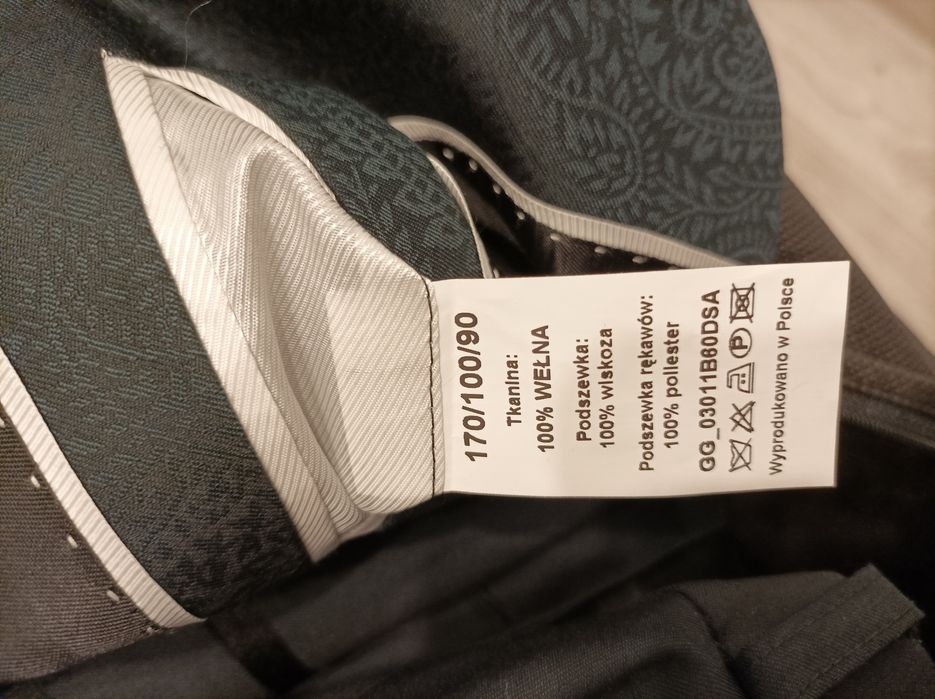 Zielony żakardowy garnitur ślubny Giacomo Conti