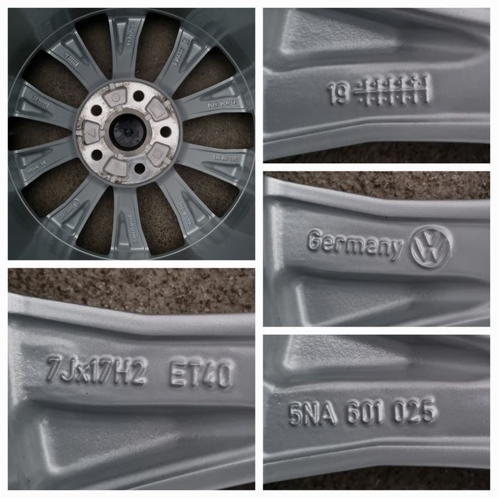 Koła Zimowe Alu z czujnikami 17" VW Tiguan II 2 5x112 Oryginalne