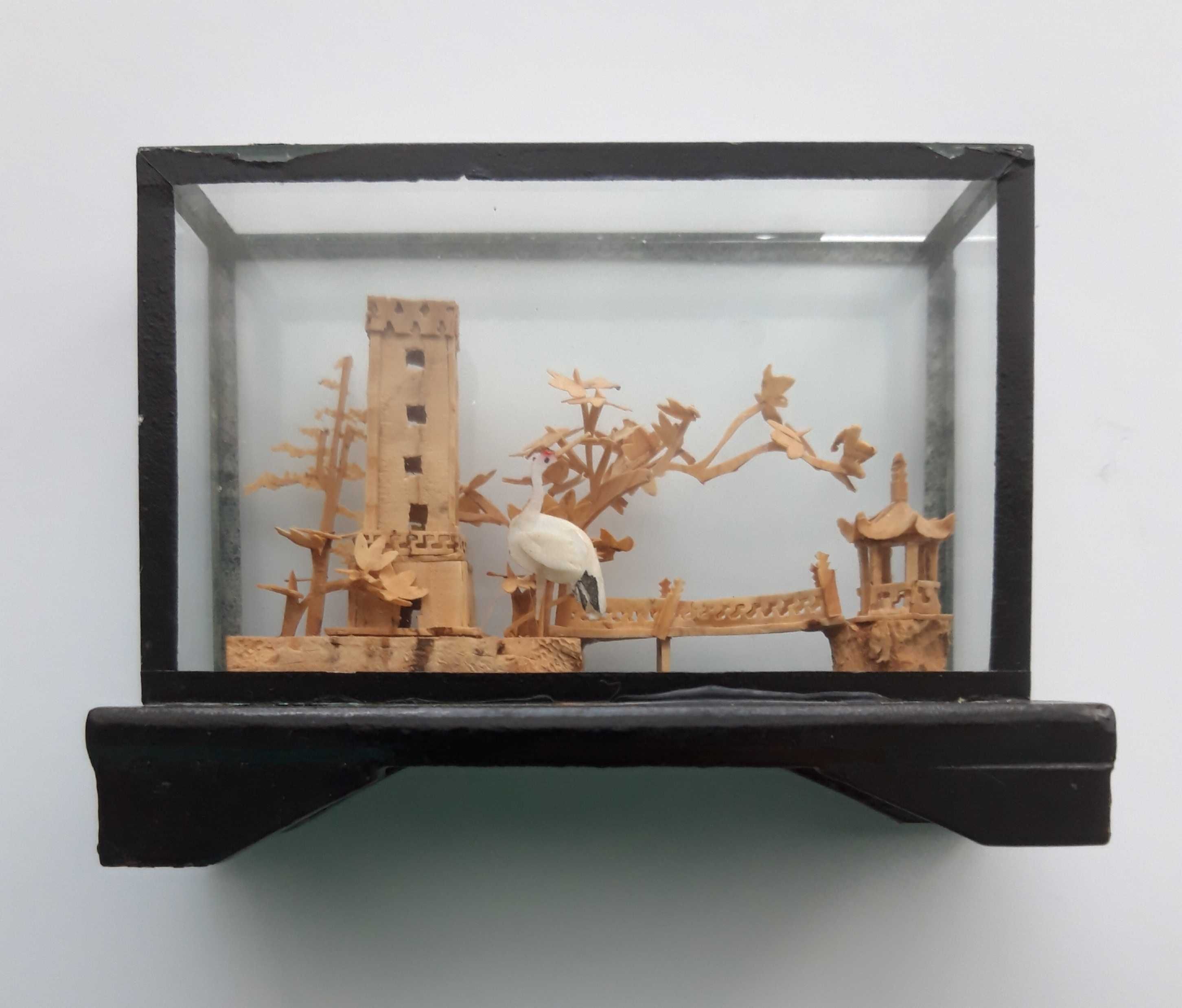 diorama obraz z korka 3D rzeźba z drzewa korkowego Chiny