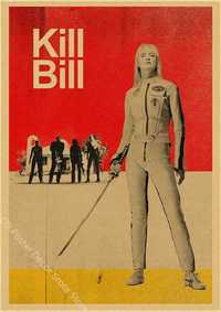 PIĘKNY plakat filmowy vintage KILL BILL