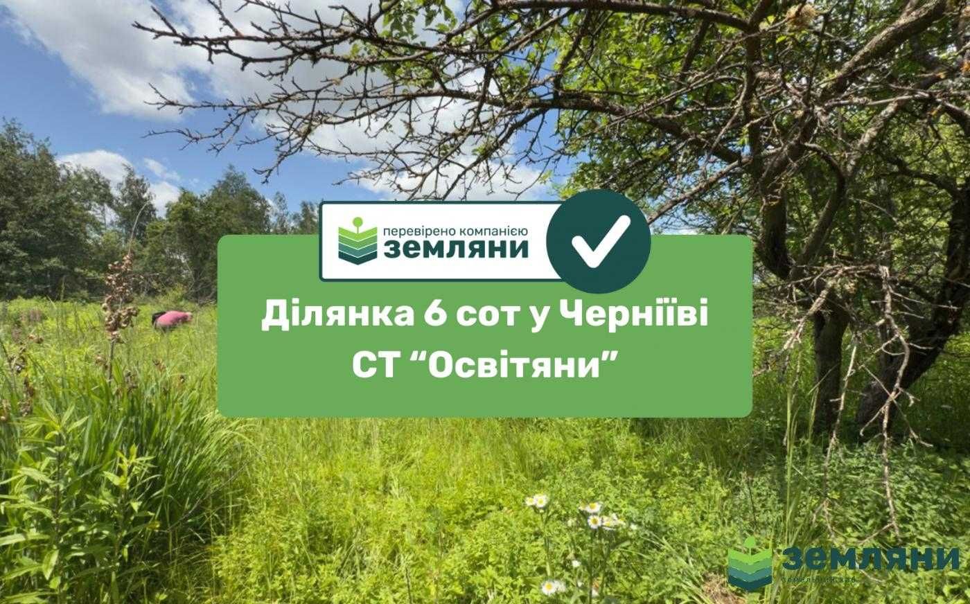 Продається дачна ділянка 6 сот у с. Черніїв