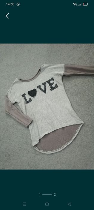 Szara bluza bluzka damska melanż L/xl