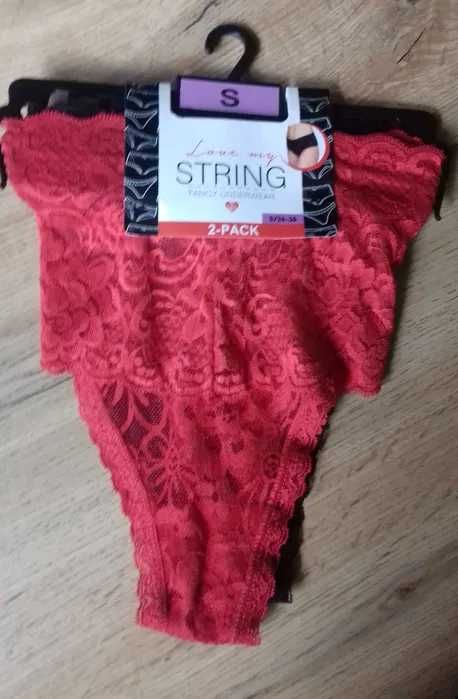 Majtki stringi damskie rozmiar S / 2 sztuki