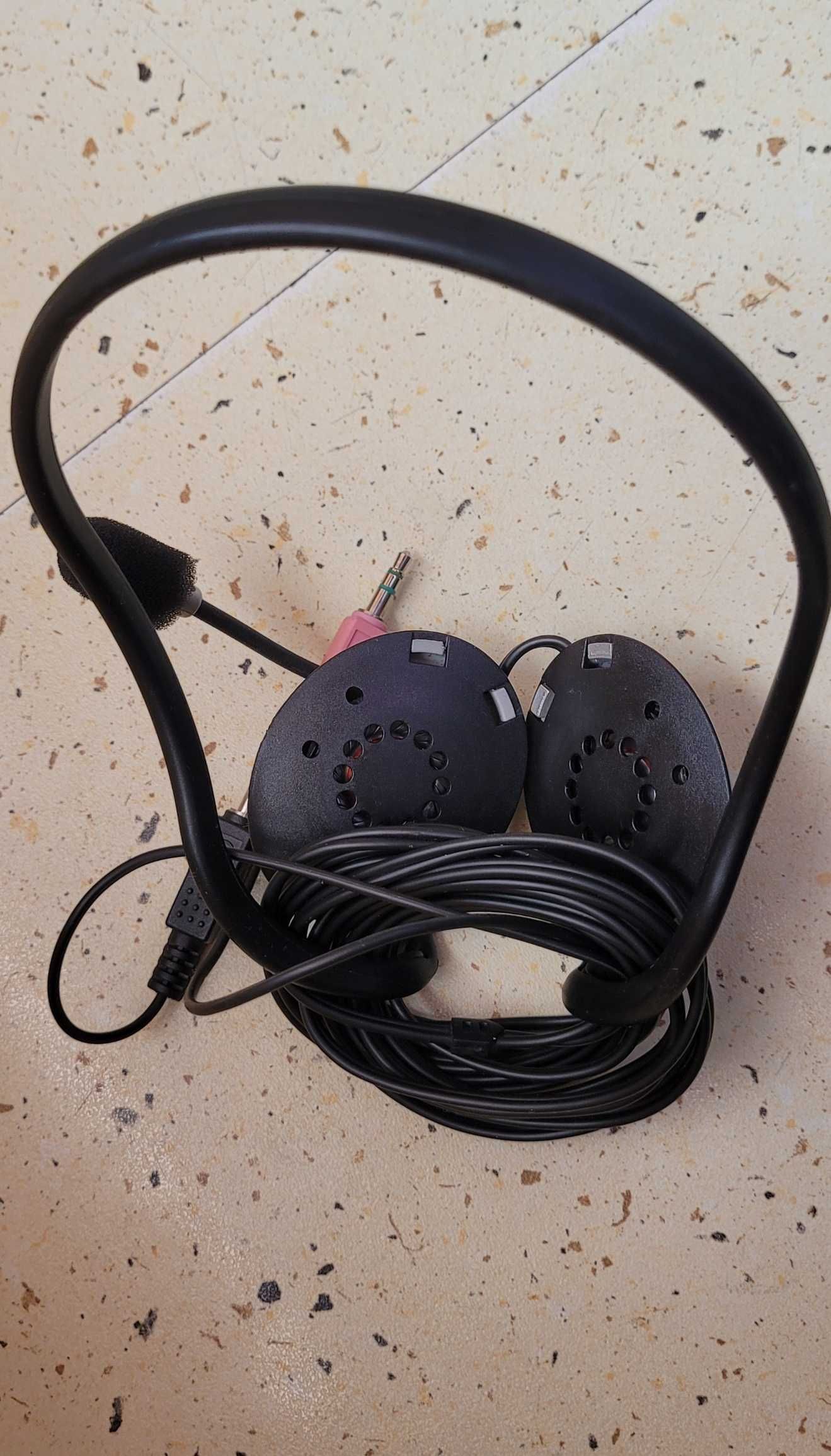 Mysz optyczna HP USB czarna MOFYUO i słuchawki z mikrofonem Logitech