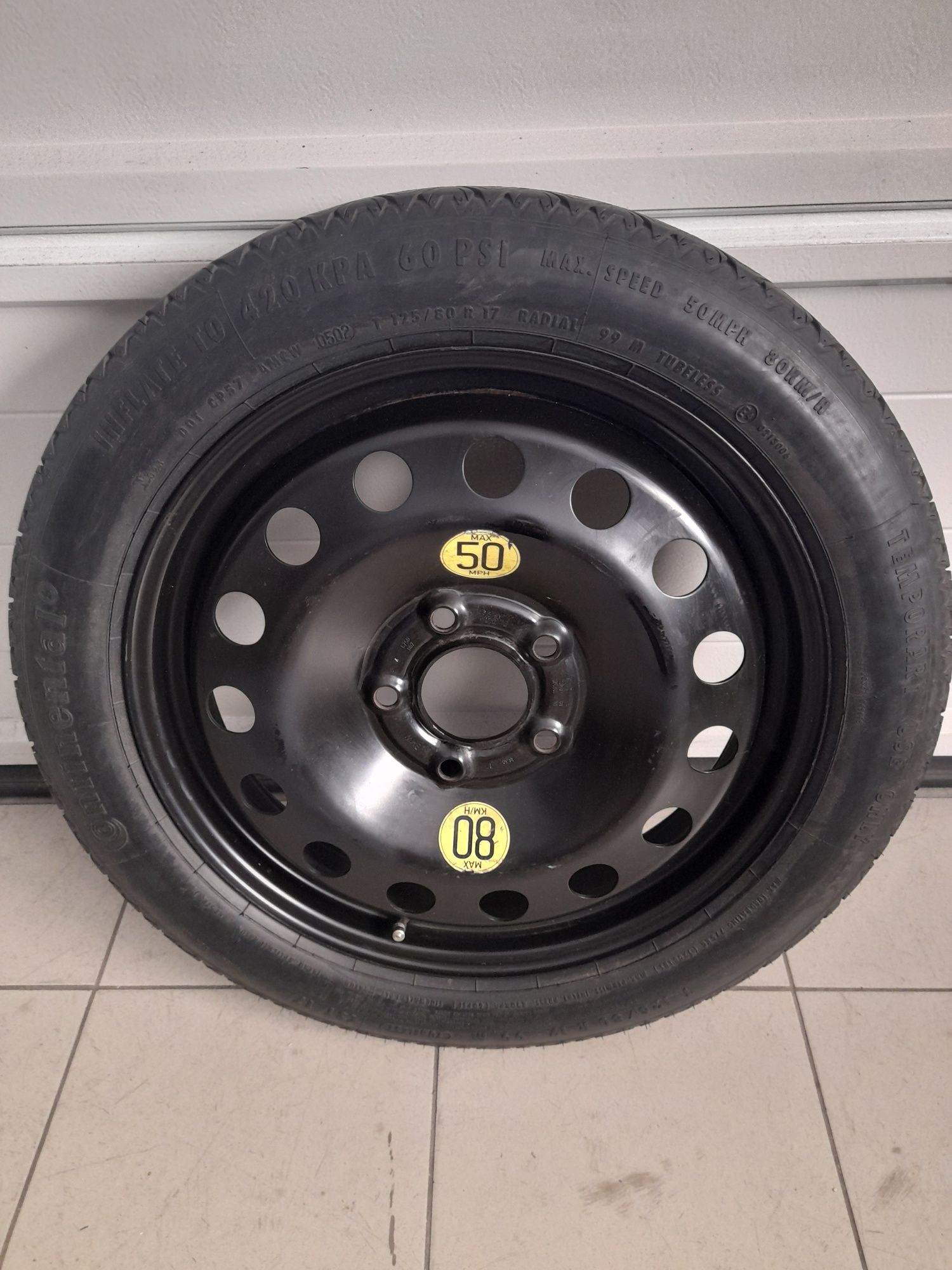 Roda suplente 15 ou 17 5x120 BMW  pneu Fino emergencia Kit