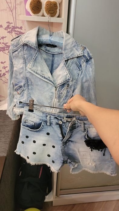 Летние вещи на девочку, куртка джинсовая , сарафан, шорты