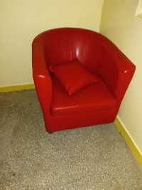 2 skórzane czerwone fotele. Odbiór wyłącznie osobisty