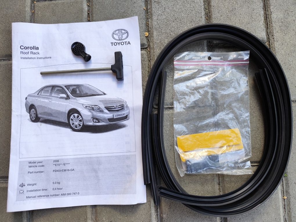 Relingi-bagażnik dachowy Toyota corolla e15, orginał.