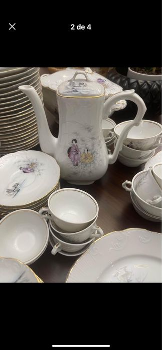 Servico jantar cha e cafe 12 pessoas