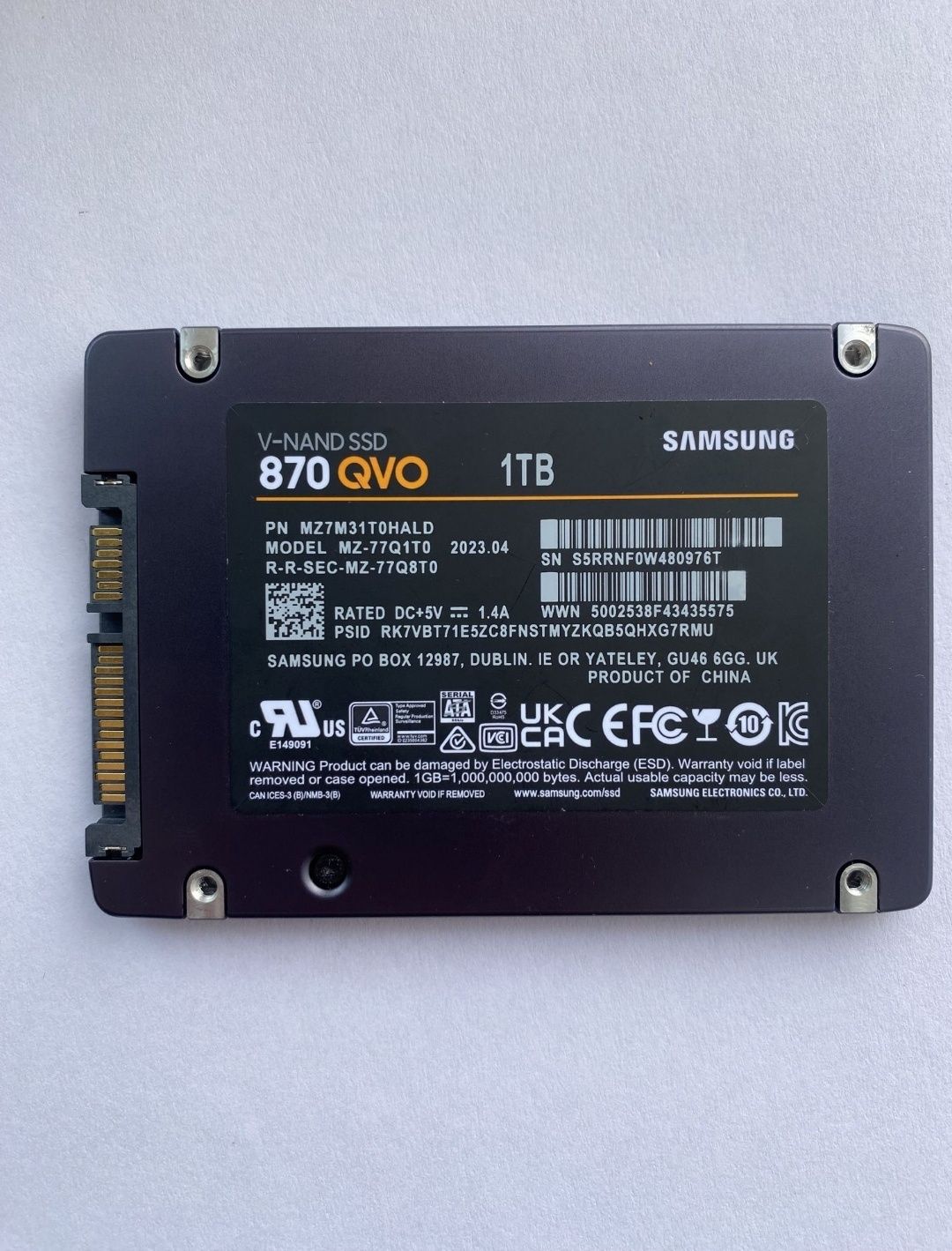 Dysk SSD Samsung V-NAND 870 QVO 1TB Nowy