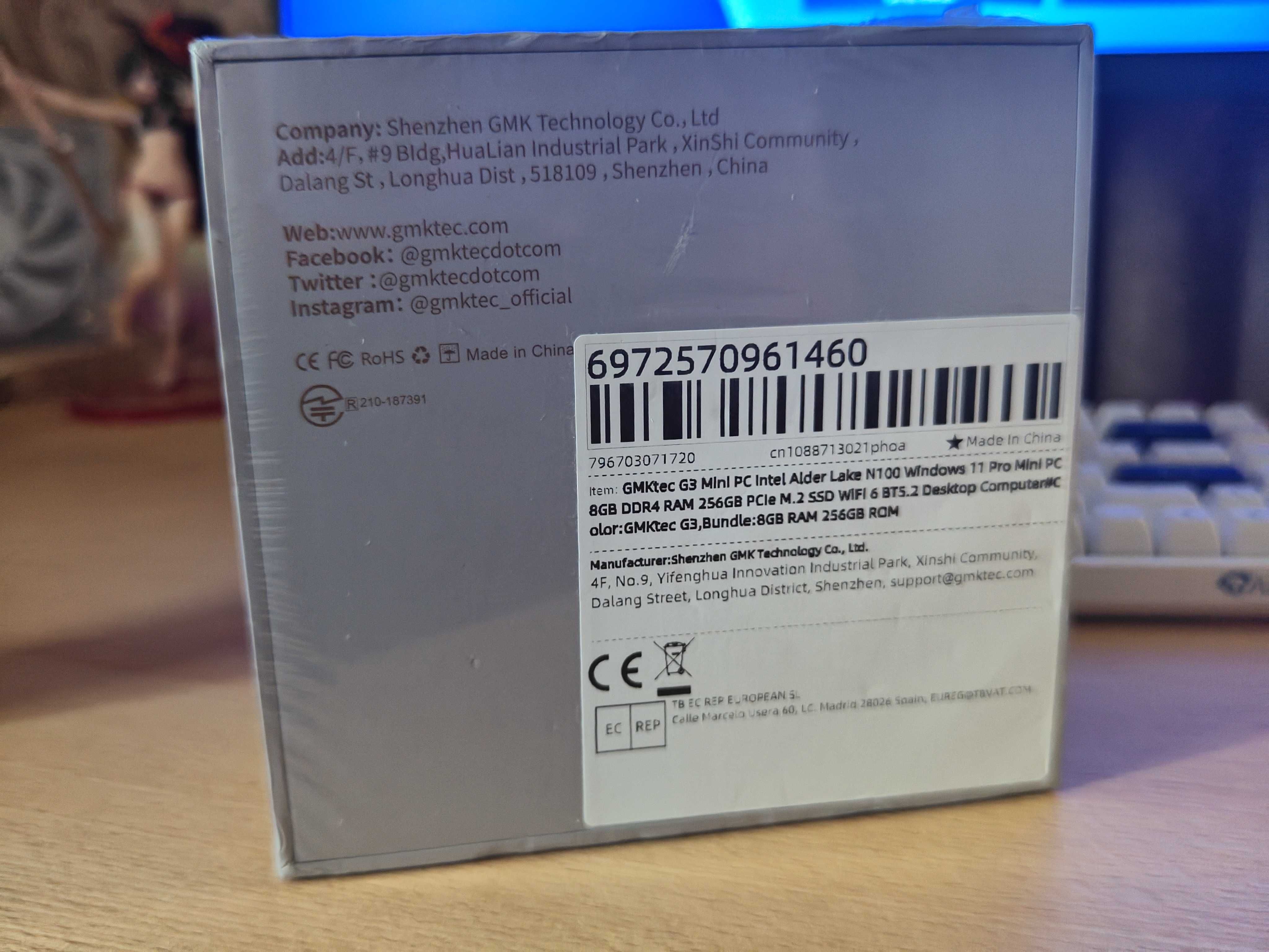 МІНІ ПК  GMKtec G3 intel N100 8/256