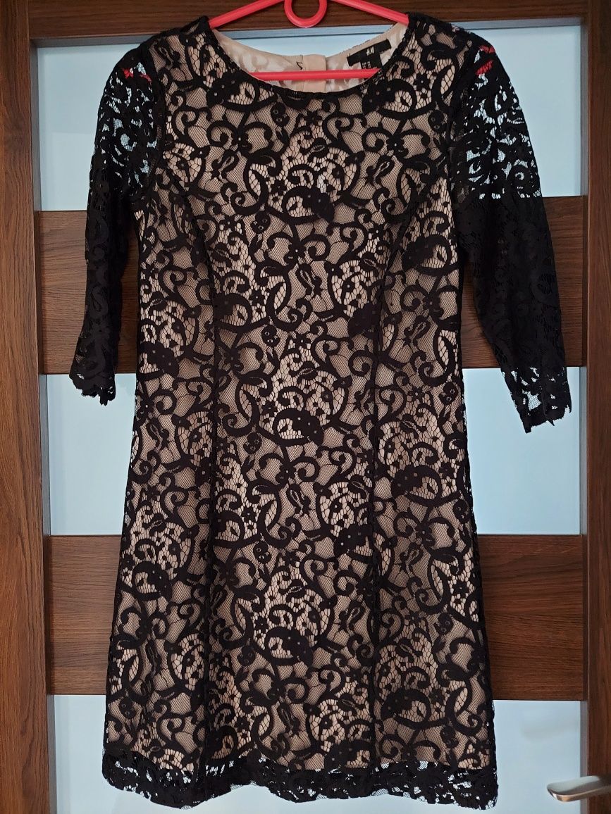 Elegancka koronkowa sukienka H&M XS/S