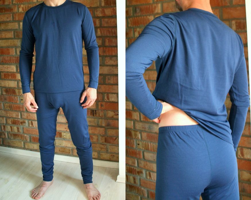 Комплект чоловічої термобілизни. Двошарова тканина. Вовна мериноса 50%