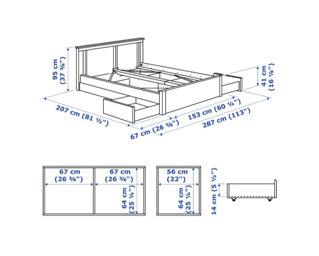 Cama com gavetas