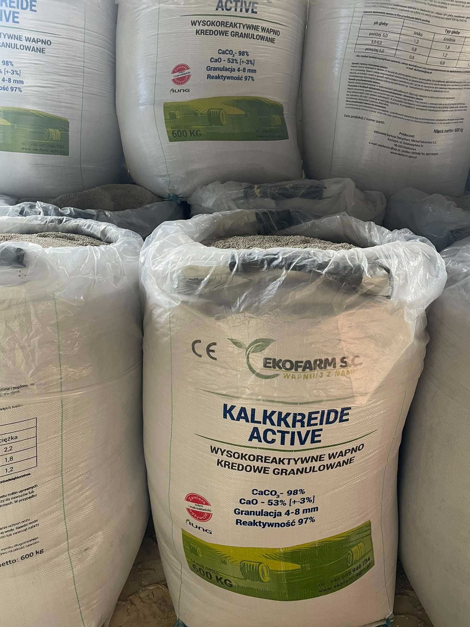 Wapno kredowe granulowane