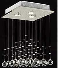 Lampa, żyrandol, kryształy, Hermes 25x63cm