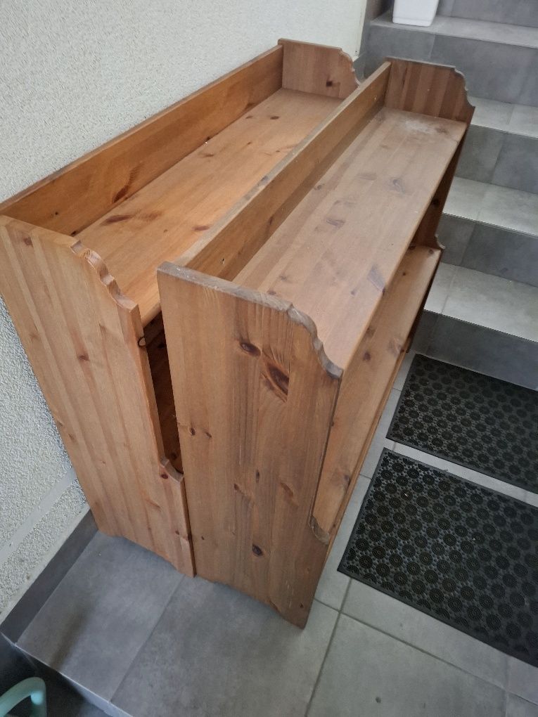 Ikea leksvik regał drewno