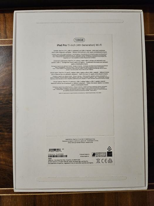 Apple iPad Pro 11" Wi-Fi 128 GB - Gwiezdna Szarość -