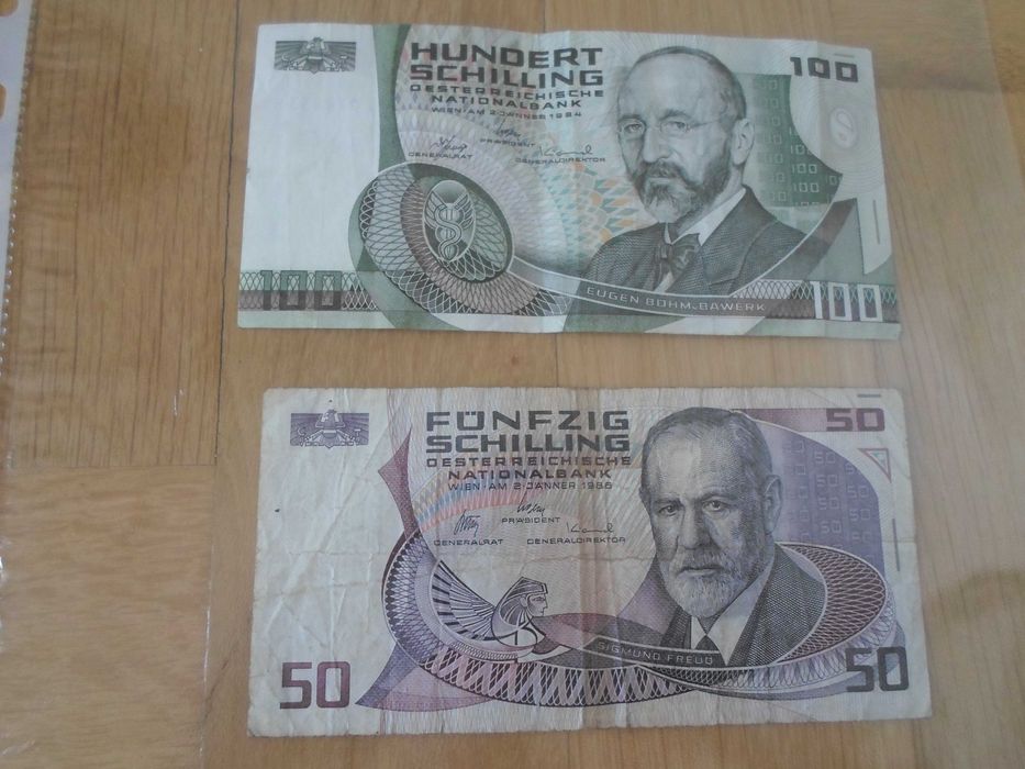 Kolekcjonerskie banknoty, 50 i 100 Szylingów 1984/85