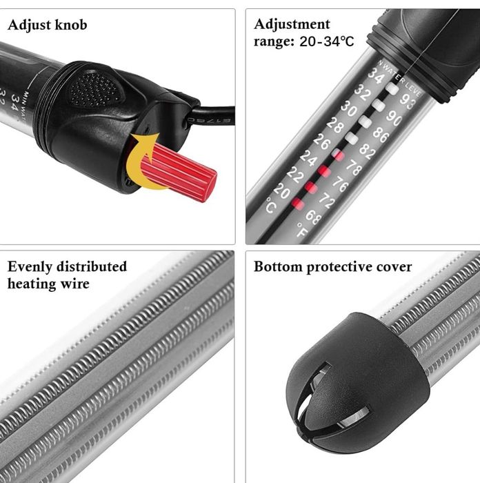 HITOP HP-608 głębinowy podgrzewacz do akwarium 100v
