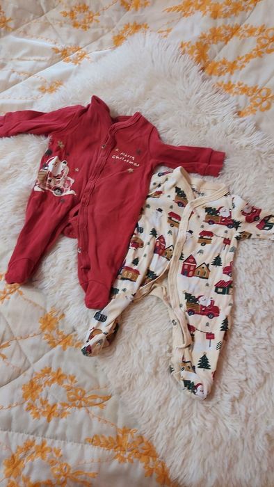 Pajac świąteczny, pajacyki 50 56 zestaw