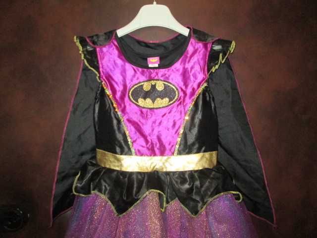 strój przebranie super girl batwoman batmana dla dziewczynki + maska