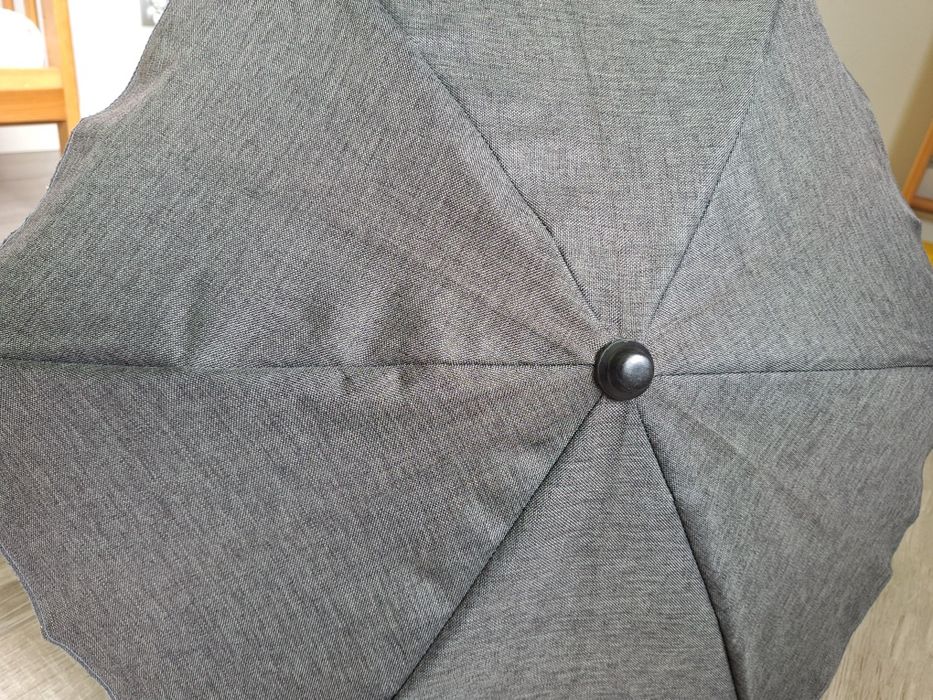 Uniwersalna parasolka do wózka Len grafitowa UV50+